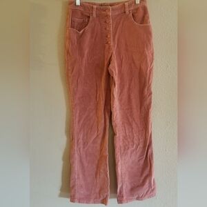Isabella Bird Womens Dusty Pink Small Wale Corduroy Pant Size 6